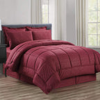8-Piece: Plazatex Vine Microfiber Comforter Bed in A Bag Set